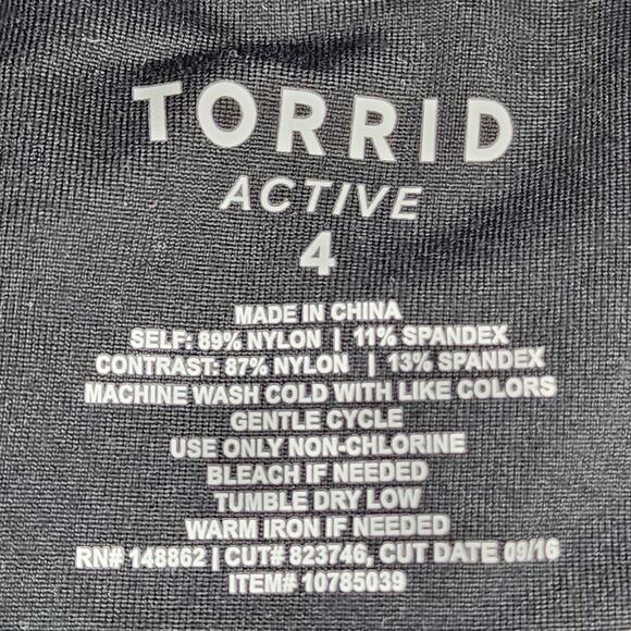 Torrid Active Sport Bra Size 4 or 4X Mesh Neon Orange/Pink Stretch Racer Back - Picture 4 of 5